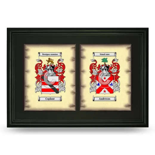 Double Coat of Arms Framed - Black