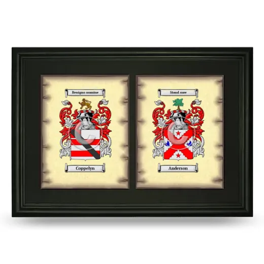Double Coat of Arms Framed - Black