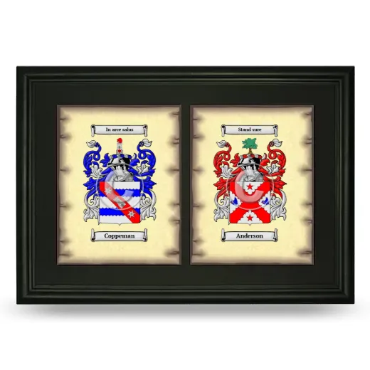 Double Coat of Arms Framed - Black
