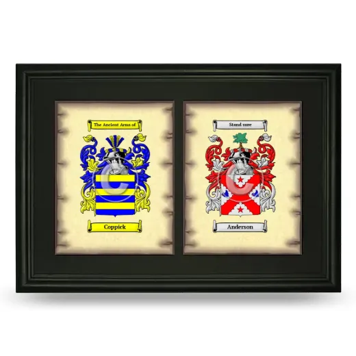 Double Coat of Arms Framed - Black