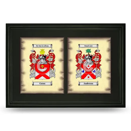 Double Coat of Arms Framed - Black