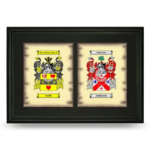 Double Coat of Arms Framed - Black