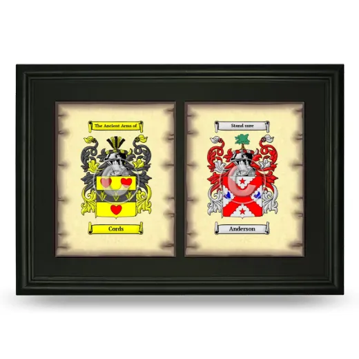 Double Coat of Arms Framed - Black