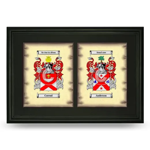 Double Coat of Arms Framed - Black