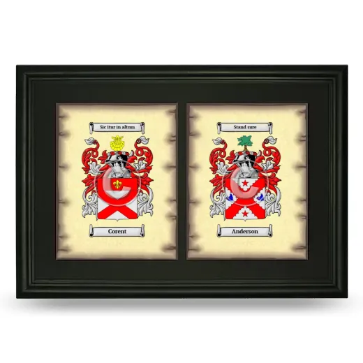 Double Coat of Arms Framed - Black