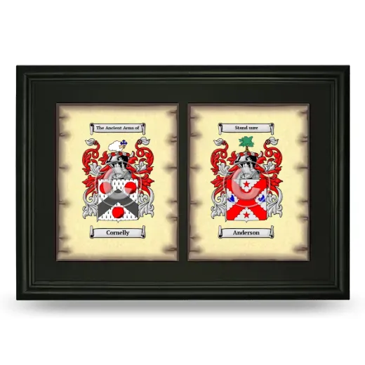 Double Coat of Arms Framed - Black