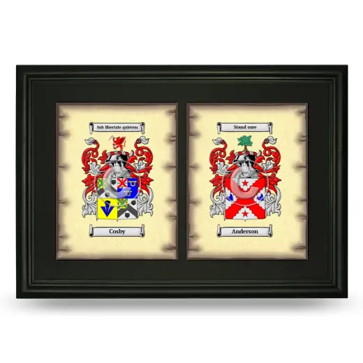 Double Coat of Arms Framed - Black