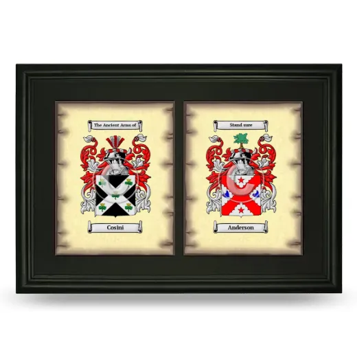 Double Coat of Arms Framed - Black