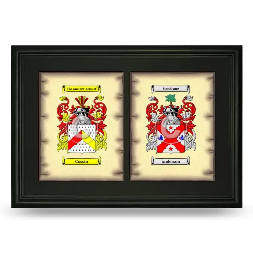 Double Coat of Arms Framed - Black