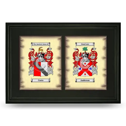 Double Coat of Arms Framed - Black