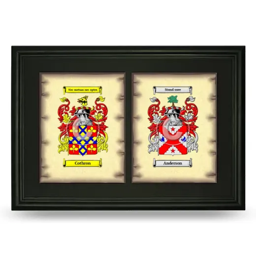 Double Coat of Arms Framed - Black