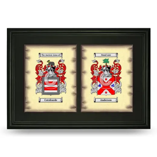 Double Coat of Arms Framed - Black