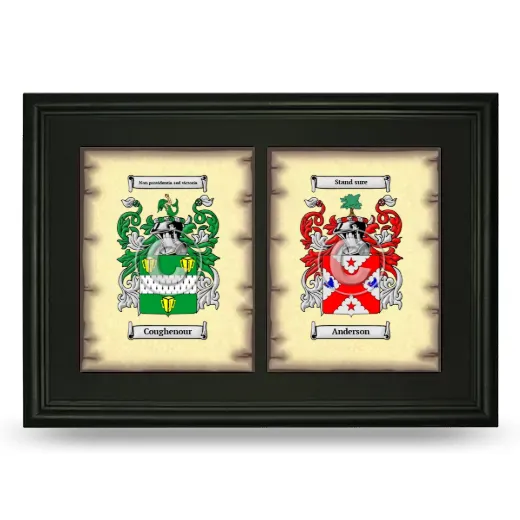 Double Coat of Arms Framed - Black