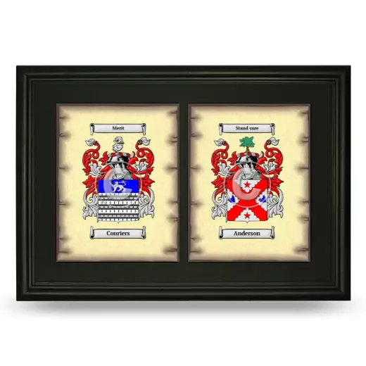 Double Coat of Arms Framed - Black
