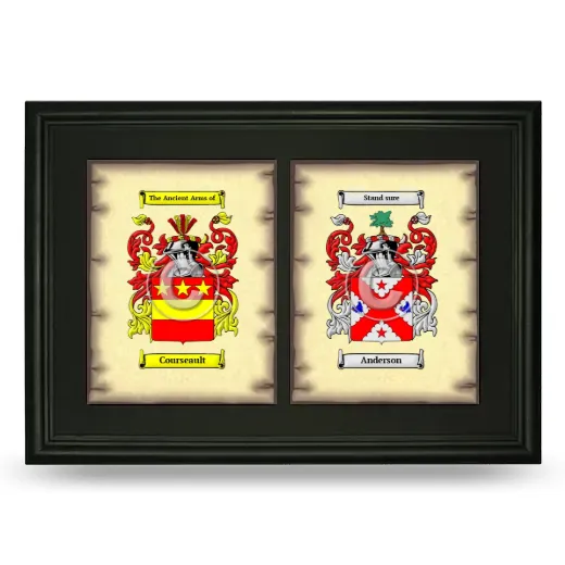 Double Coat of Arms Framed - Black