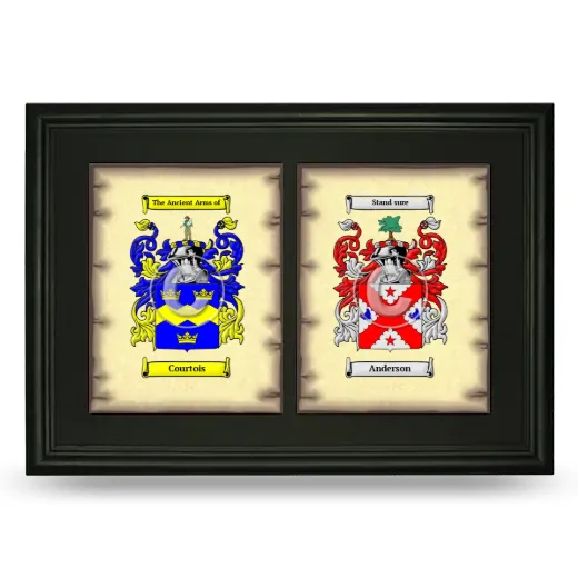 Double Coat of Arms Framed - Black