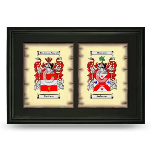 Double Coat of Arms Framed - Black
