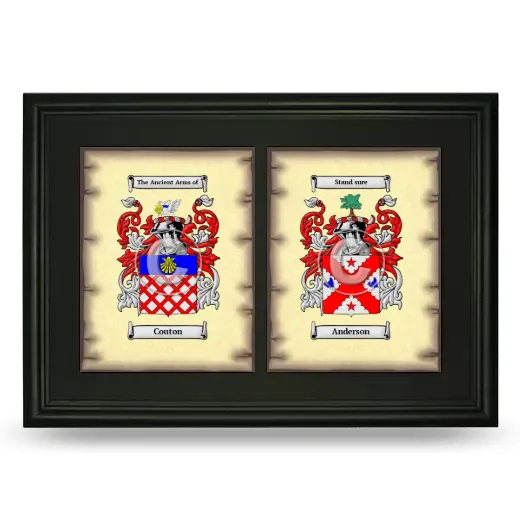 Double Coat of Arms Framed - Black