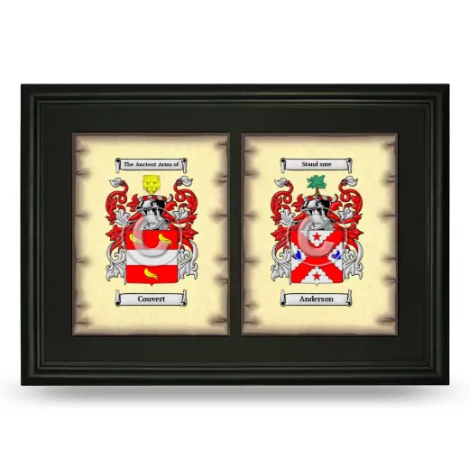 Double Coat of Arms Framed - Black