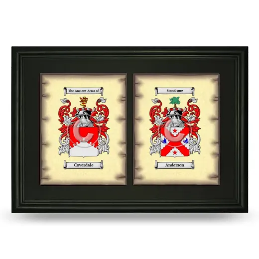 Double Coat of Arms Framed - Black