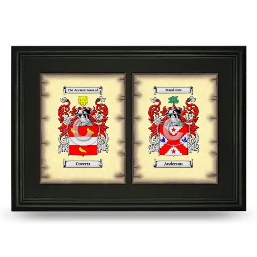 Double Coat of Arms Framed - Black
