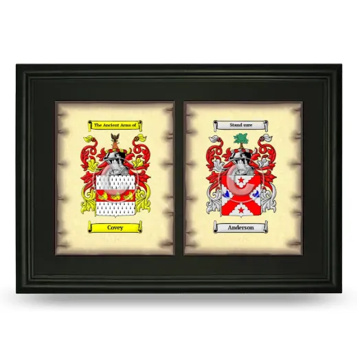 Double Coat of Arms Framed - Black