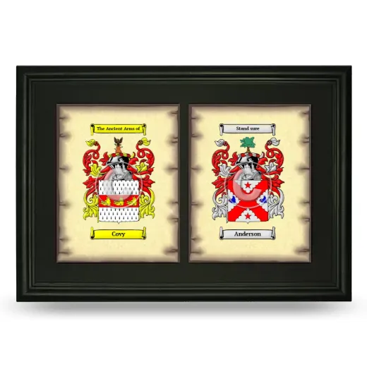 Double Coat of Arms Framed - Black