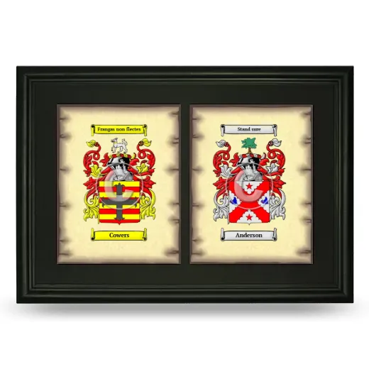Double Coat of Arms Framed - Black