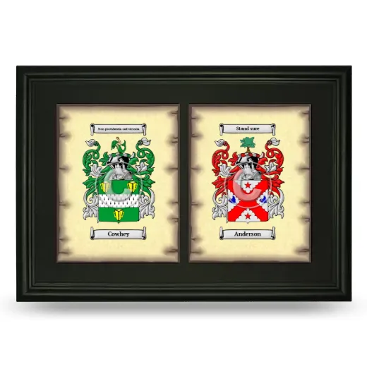Double Coat of Arms Framed - Black