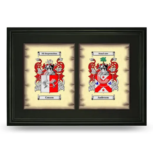 Double Coat of Arms Framed - Black