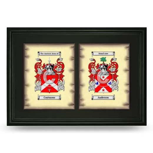 Double Coat of Arms Framed - Black