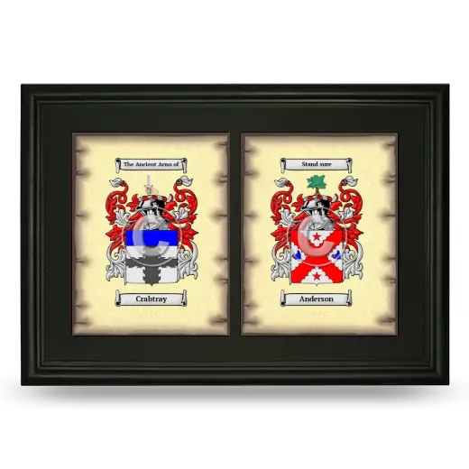 Double Coat of Arms Framed - Black