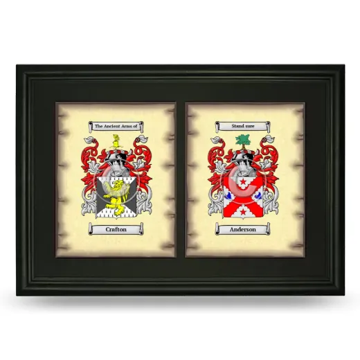 Double Coat of Arms Framed - Black