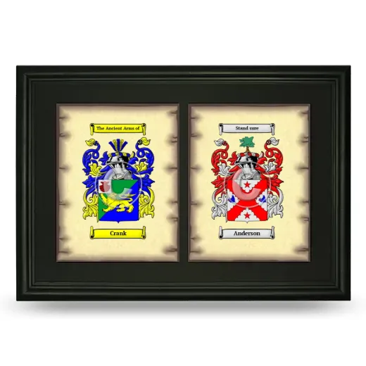 Double Coat of Arms Framed - Black