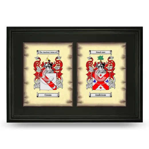 Double Coat of Arms Framed - Black