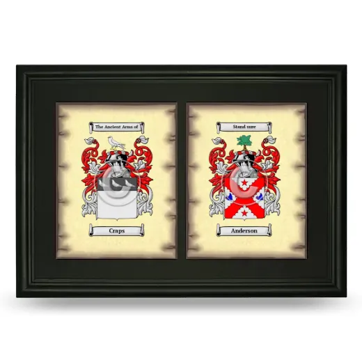 Double Coat of Arms Framed - Black