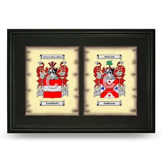 Double Coat of Arms Framed - Black