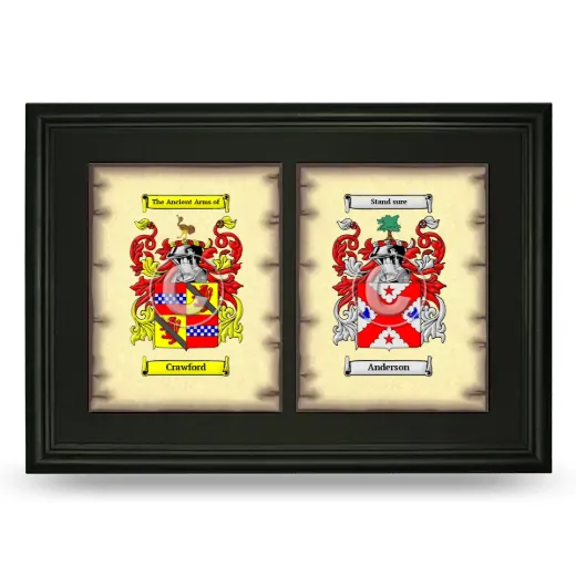 Double Coat of Arms Framed - Black