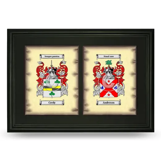 Double Coat of Arms Framed - Black