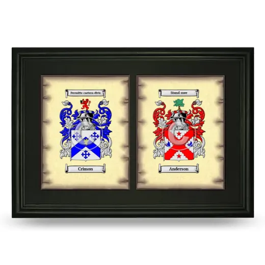 Double Coat of Arms Framed - Black