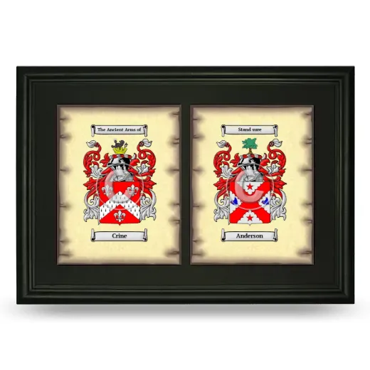 Double Coat of Arms Framed - Black