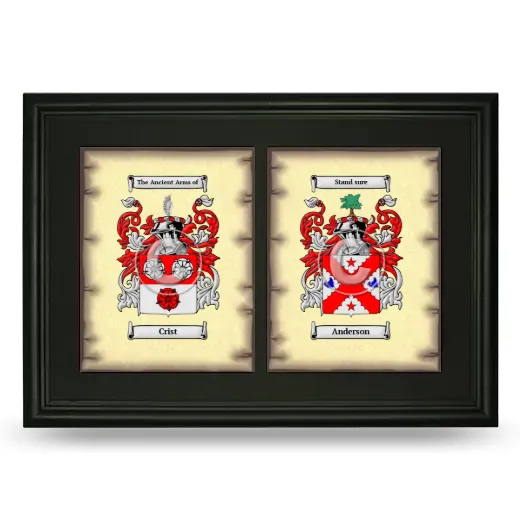 Double Coat of Arms Framed - Black