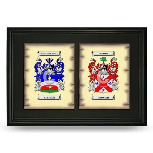 Double Coat of Arms Framed - Black
