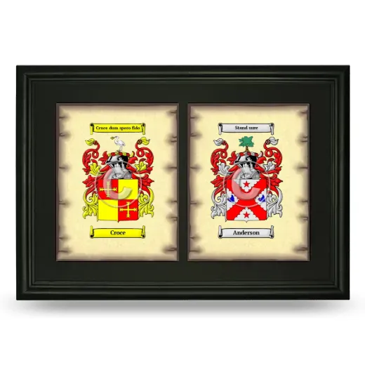 Double Coat of Arms Framed - Black