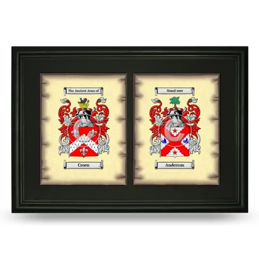 Double Coat of Arms Framed - Black