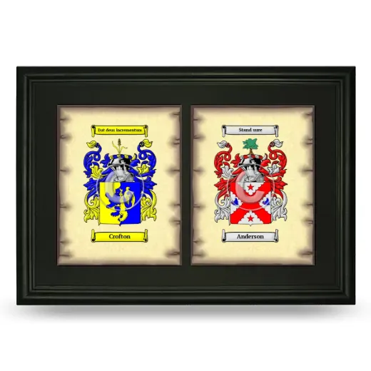 Double Coat of Arms Framed - Black