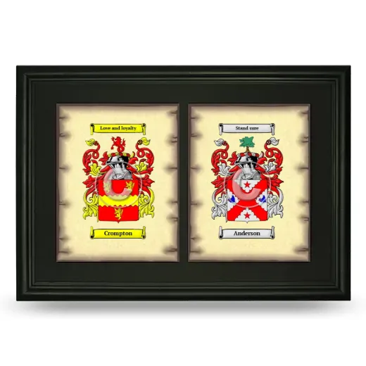 Double Coat of Arms Framed - Black