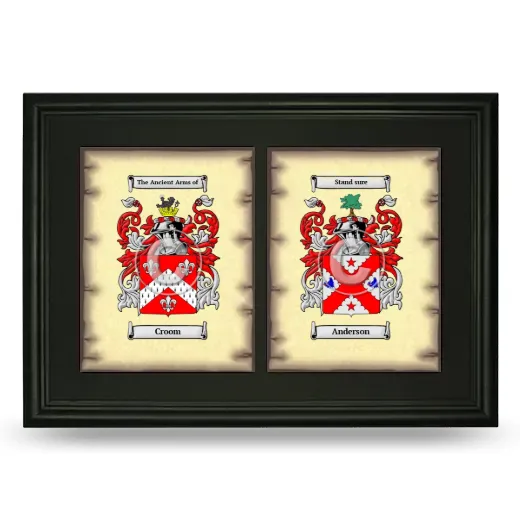 Double Coat of Arms Framed - Black