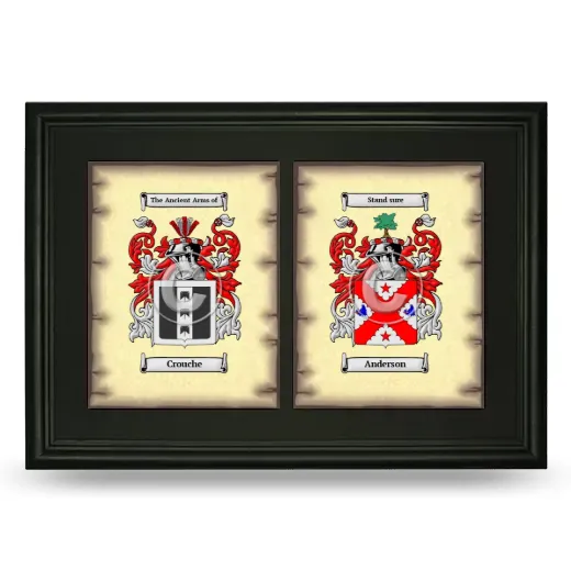 Double Coat of Arms Framed - Black