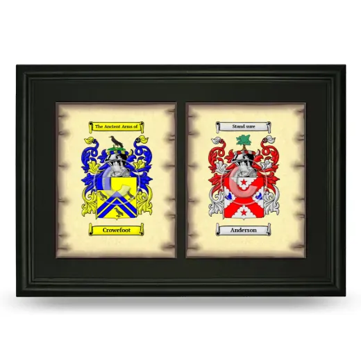 Double Coat of Arms Framed - Black
